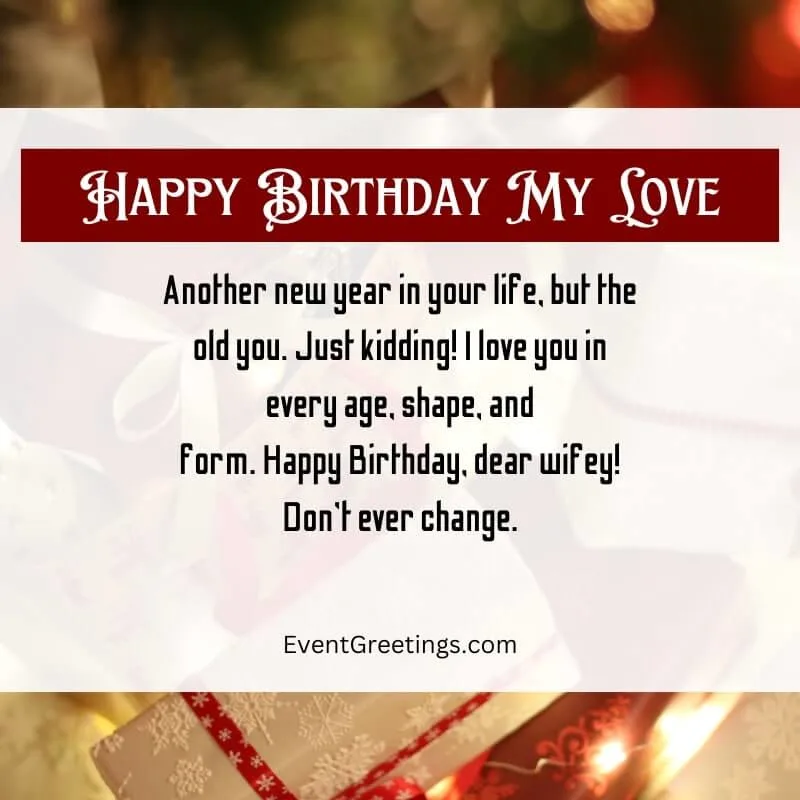 birthday message for wife