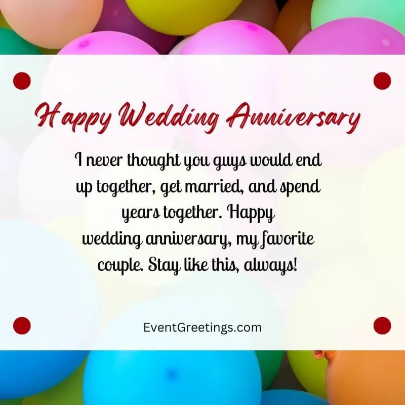Unique Wedding Anniversary Wishes