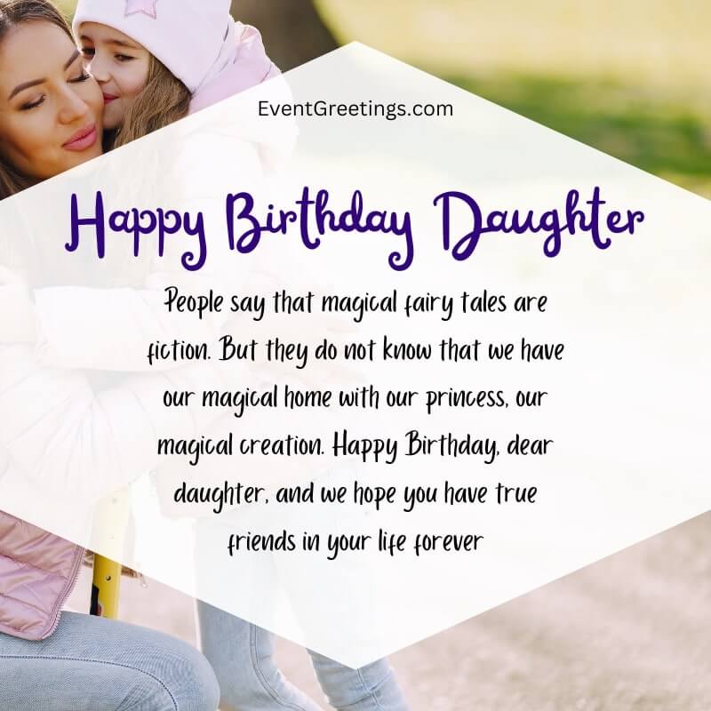 Cute Birthday Wishes for Daughter