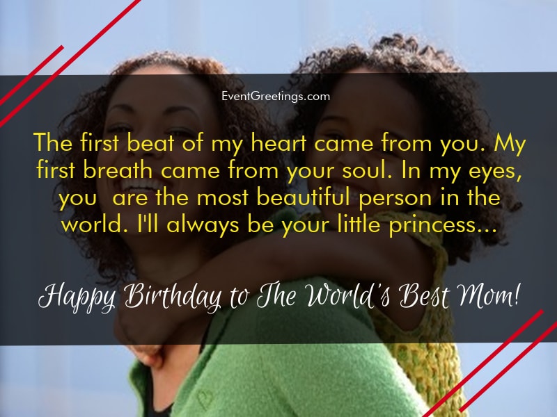 65 Lovely Birthday Wishes For Mom From Daughter