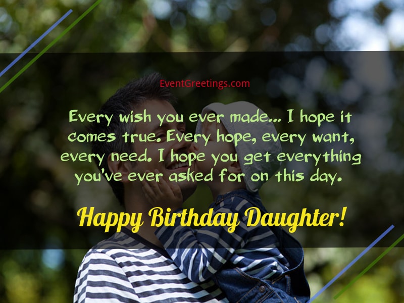 birthday wish for daughter from father