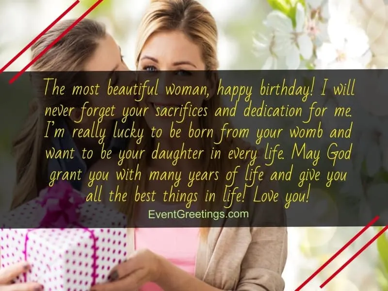 birthday wishes for mom from daughter