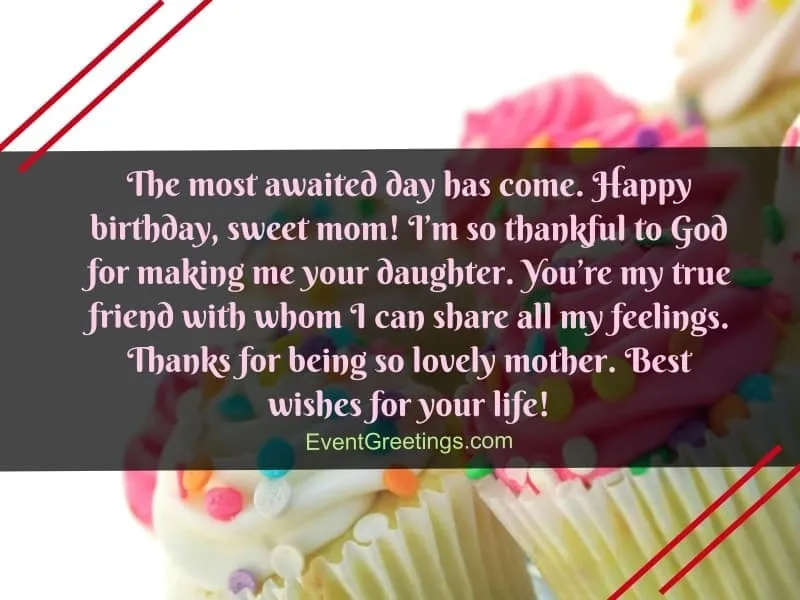 happy birthday wishes for mother from daughter