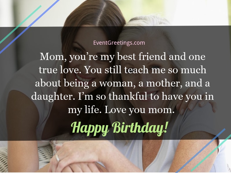 birthday wishes for mother from daughter