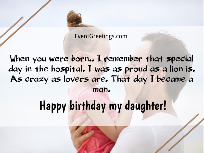 birthday wishes from father to daughter 