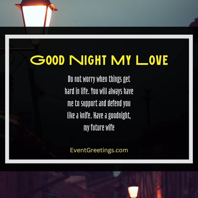 romantic good night message for her