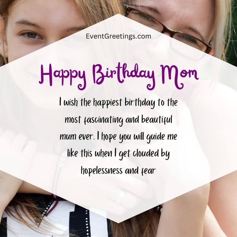 simple birthday wishes for mom from daughter