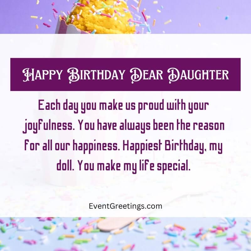 happy birthday wish message quote for daughter