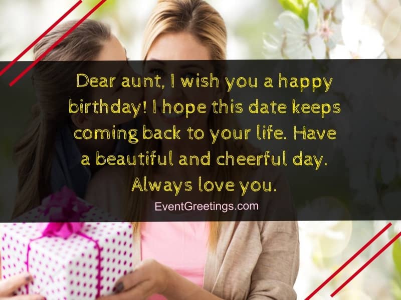 hear touching birthday messages for aunt