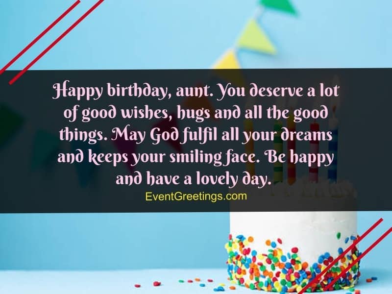happy birthday aunt messages