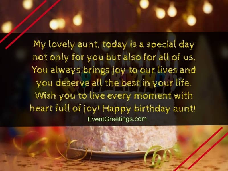 nice birthday messages for aunt