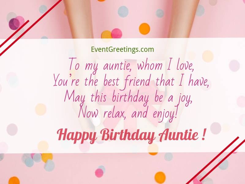 happy birthday auntie message