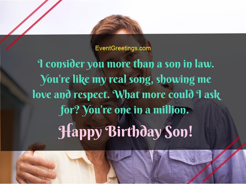 birthday wishes for a son in law