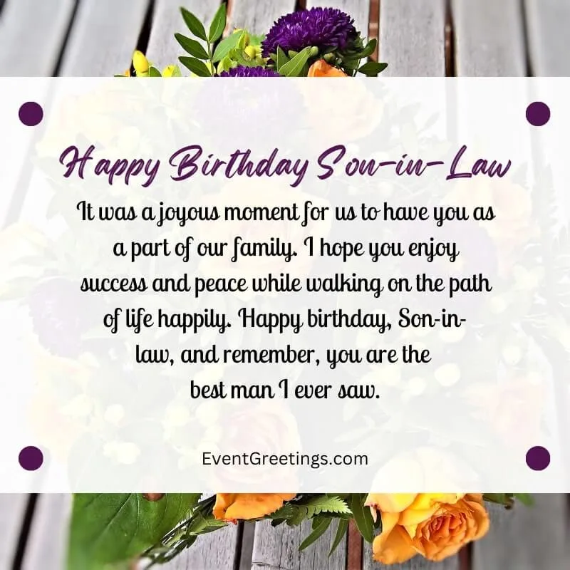 happy birthday to son in law