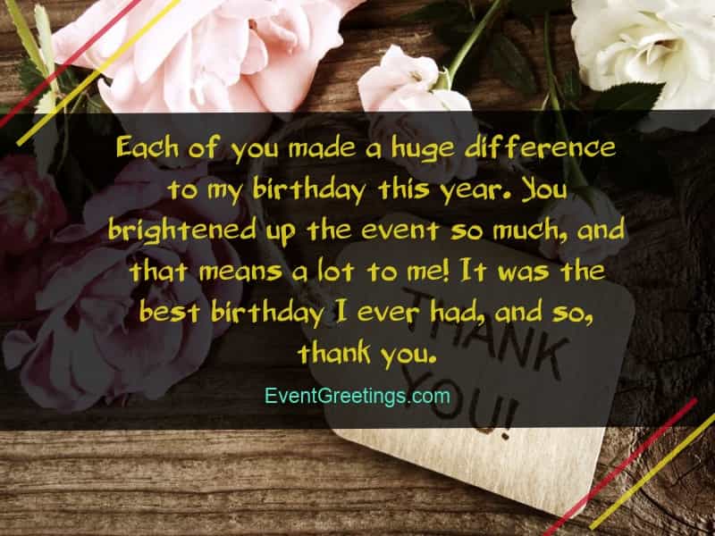 50 Best Thank You Messages For Birthday Wishes - Quotes And Notes