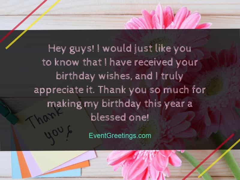 50 Best Thank You Messages for Birthday Wishes - Quotes And Notes