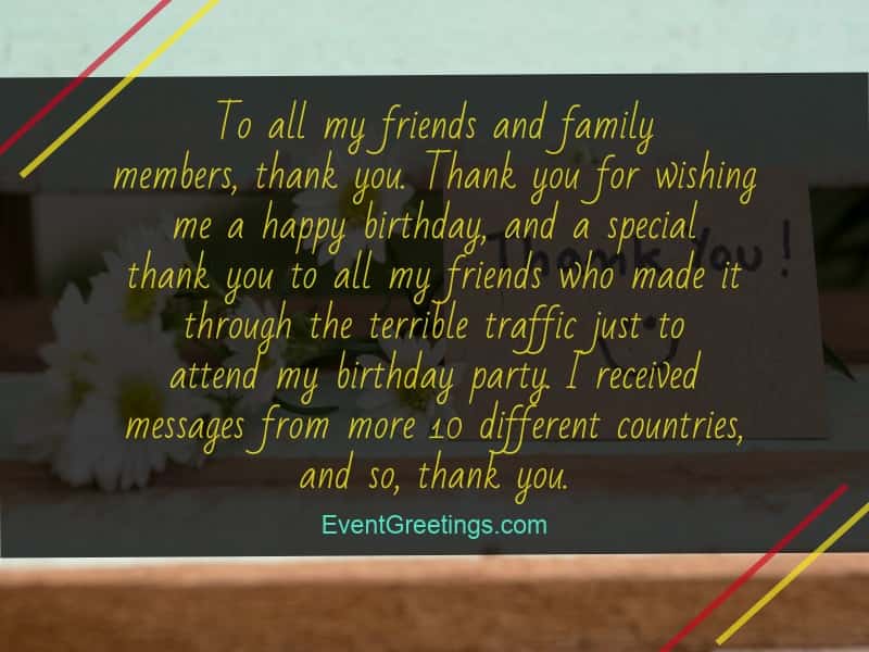 50 Best Thank You Messages For Birthday Wishes - Quotes And Notes