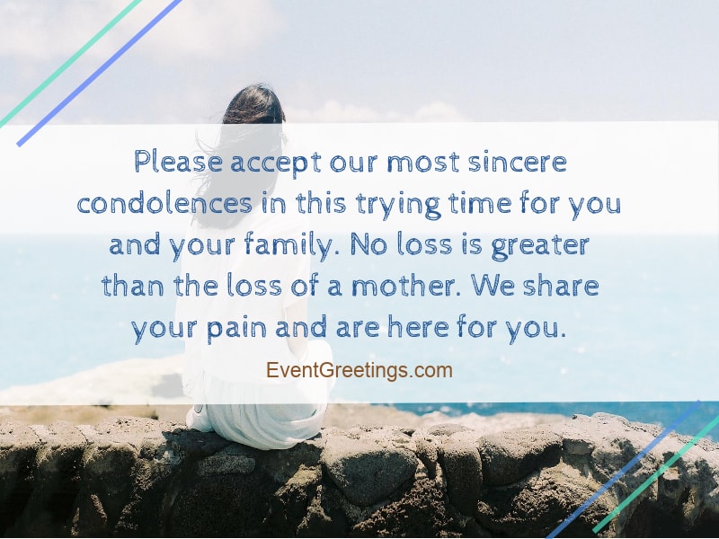 condolences for loss of mother