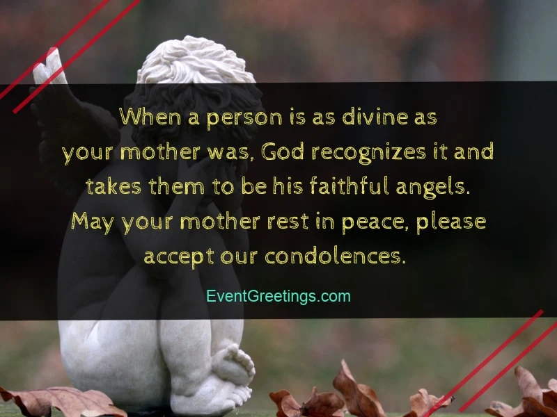 mother passed away condolence message