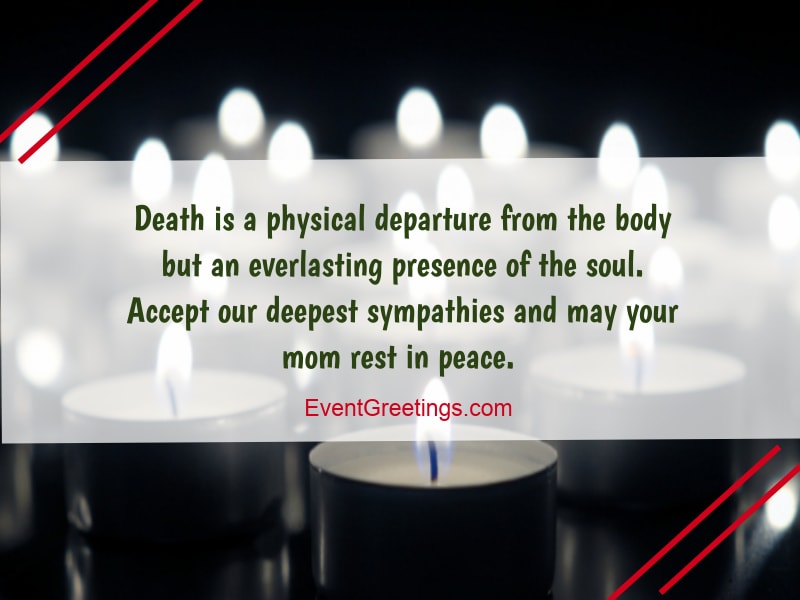  condolence message on death of mother