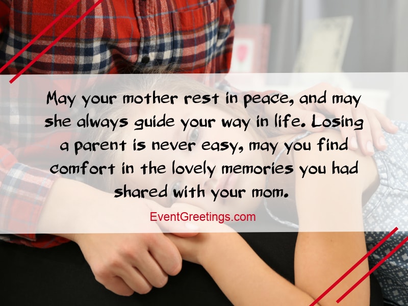 condolence message mother death