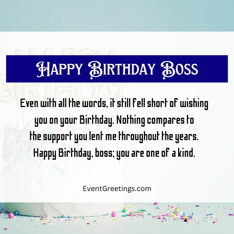 Even with all the words, it still fell short of wishing you on your Birthday. Nothing compares to the support you lent me throughout the years. Happy Birthday, boss; you are one of a kind.