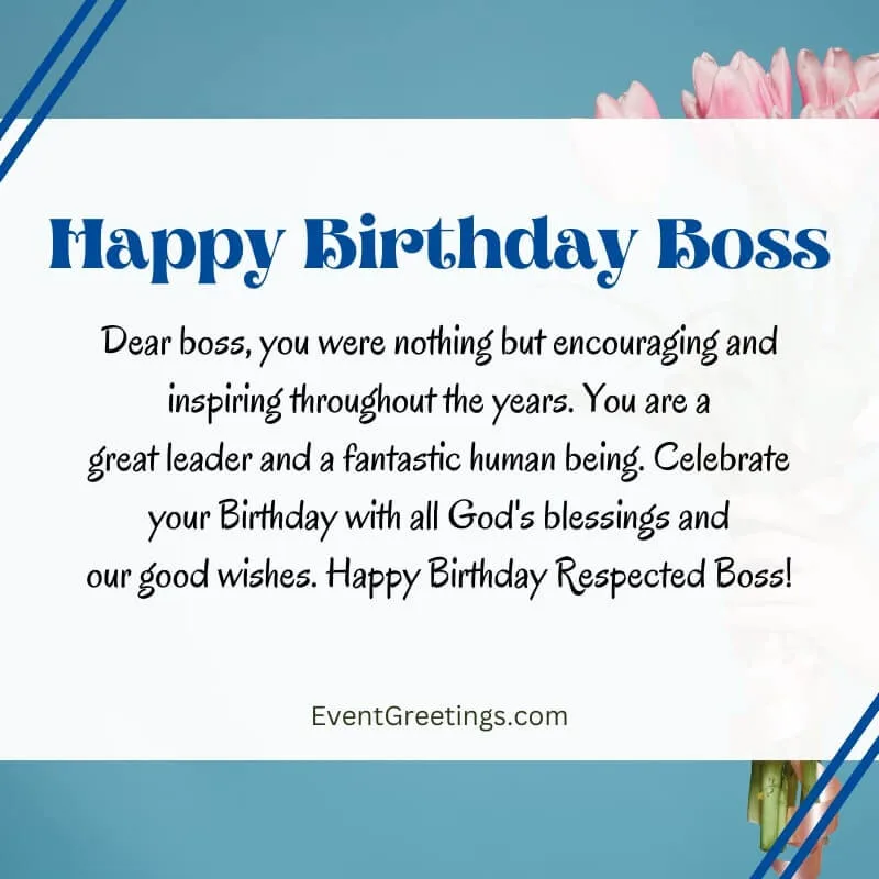 Happy Birthday wishes for boss