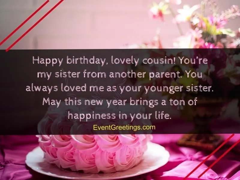 lovely birthday wishes for female cousin