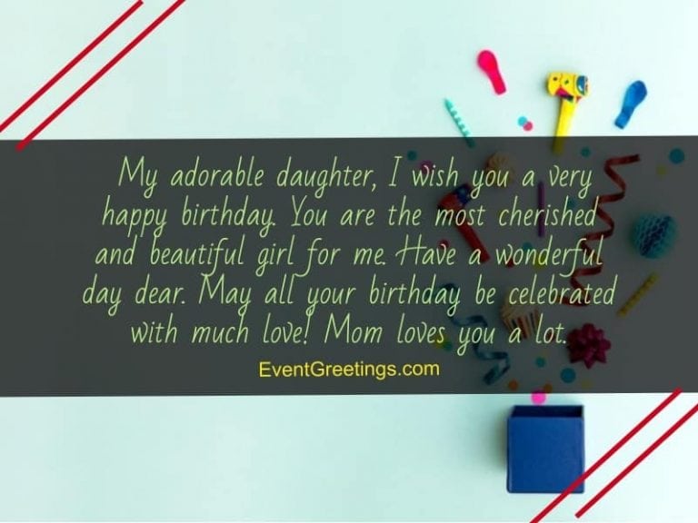 50 Wonderful Birthday Wishes For Daughter From Mom
