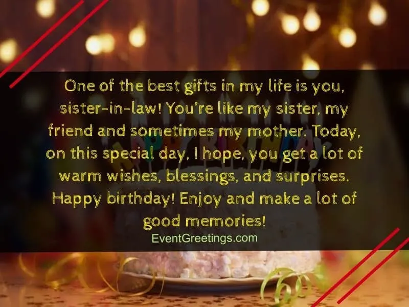 happy birthday messages for sister in law