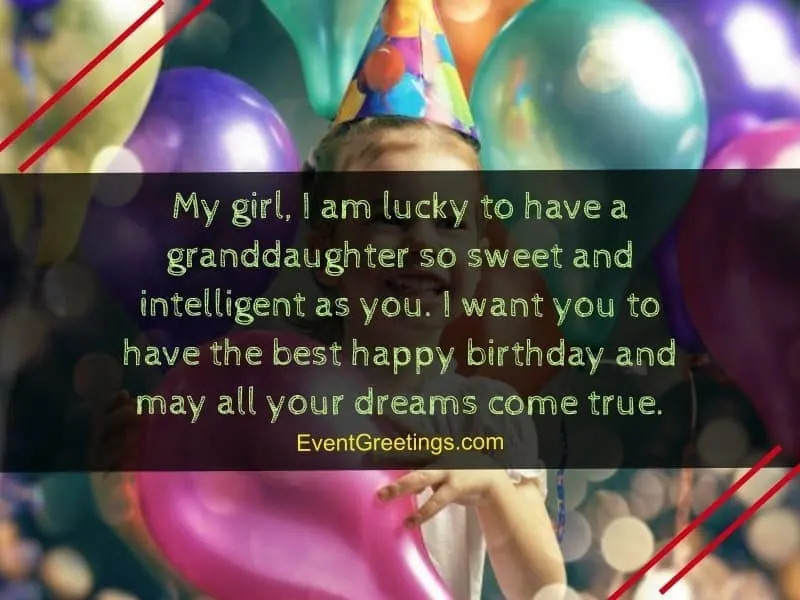 lovely birthday wishes for your granddaughter