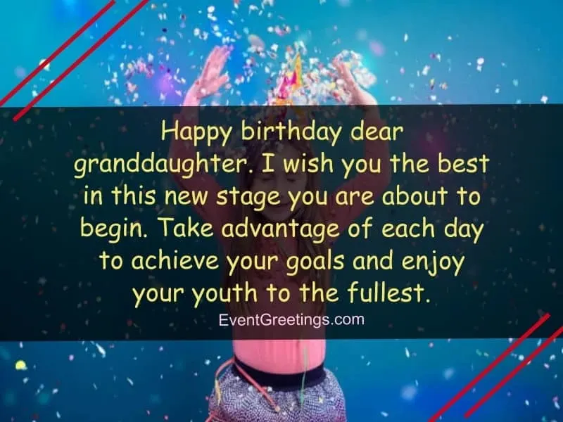 nice wishes about birthday of granddaughter