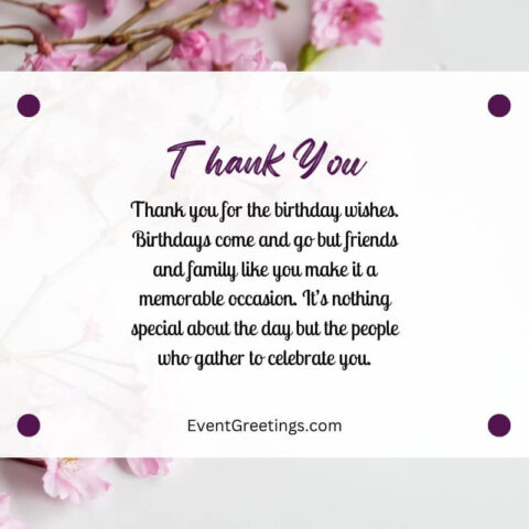 65 Best Thank You Messages for Birthday Wishes - Quotes And Notes
