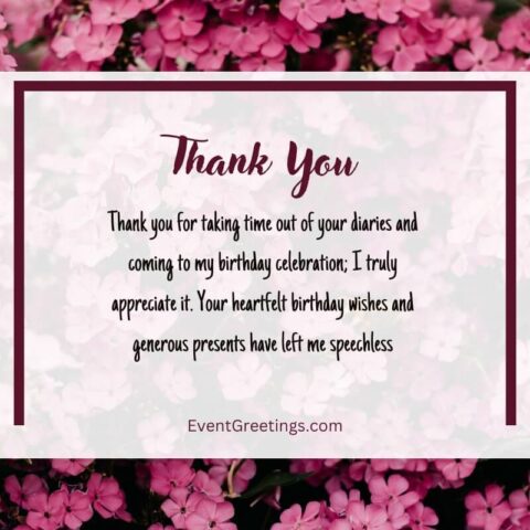 65 Best Thank You Messages for Birthday Wishes - Quotes And Notes
