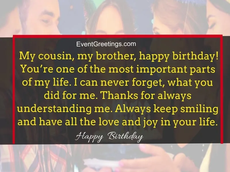 Birthday Wishes for Cousin Male