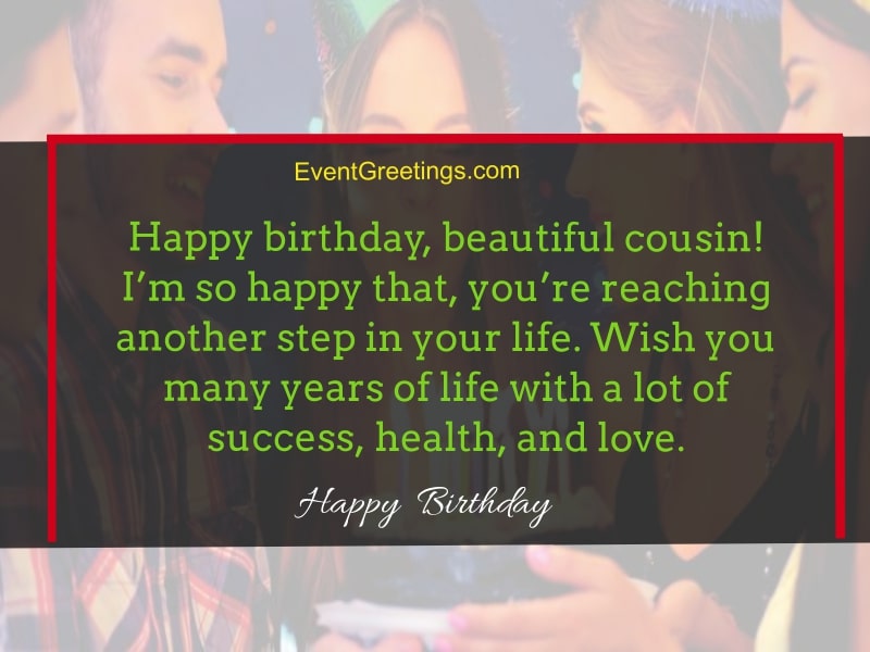Birthday Wishes for Cousin Female