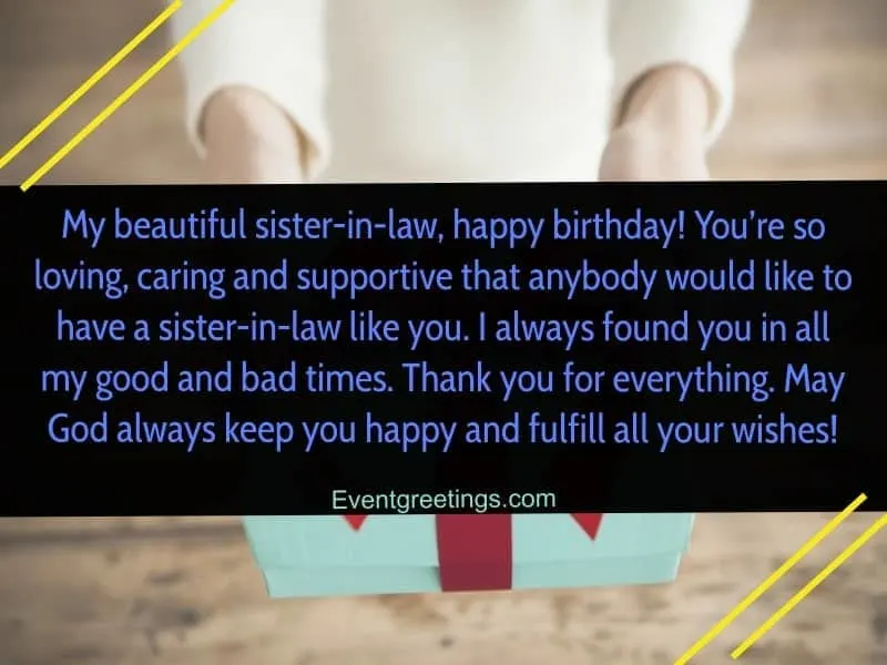 birthday wishes for sister in law 