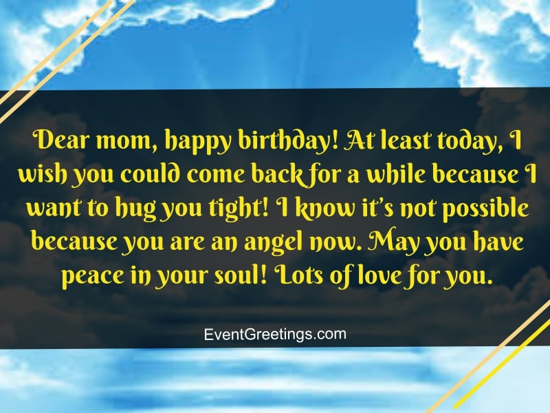 happy birthday in heaven mom poem