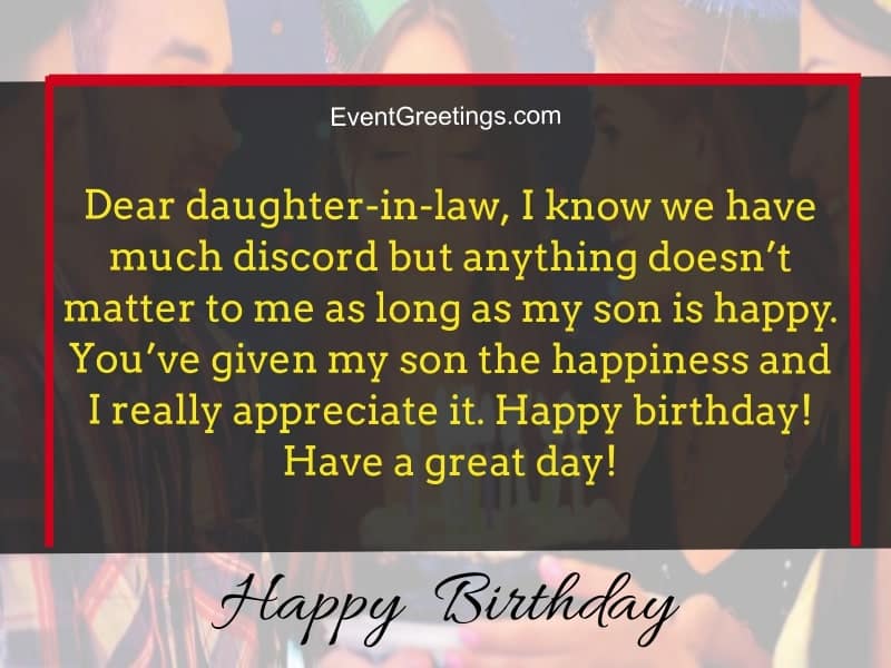 Birthday Wishes For Daughter In Law 