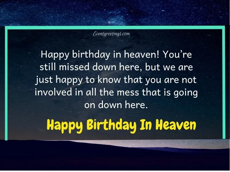 Happy Birthday In Heaven