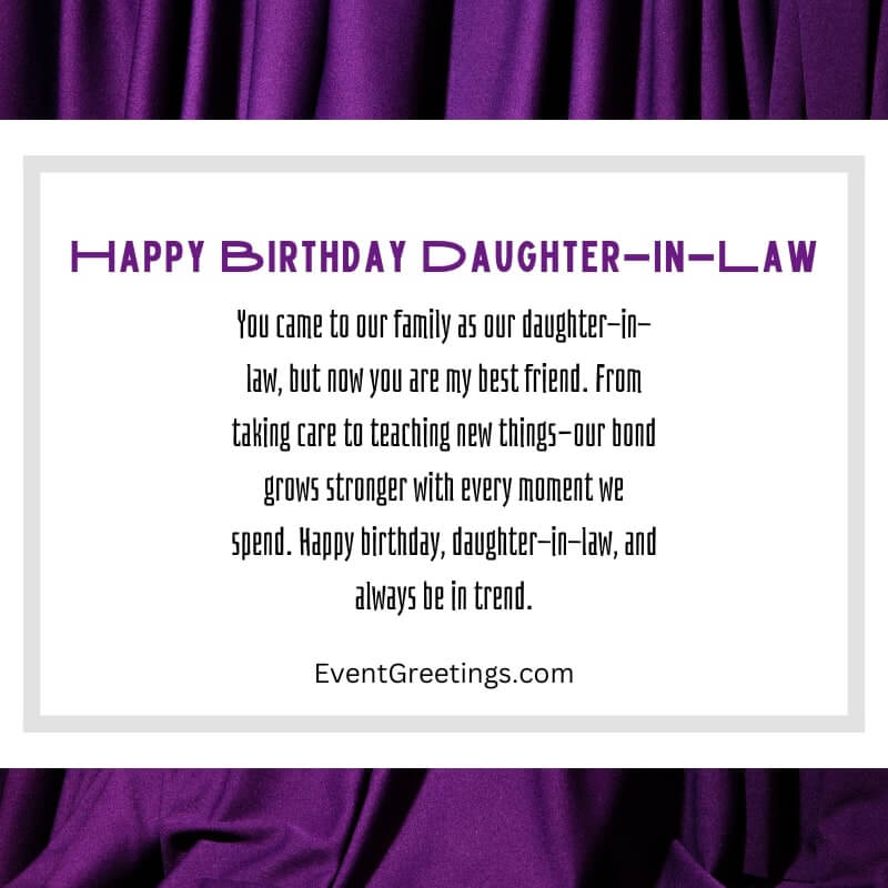 daughter in law birthday
