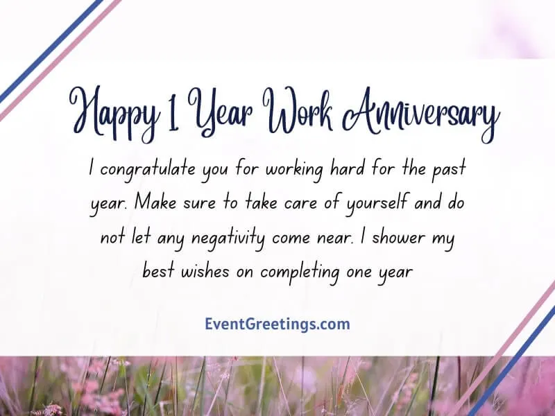 1 year work anniversary wishes
