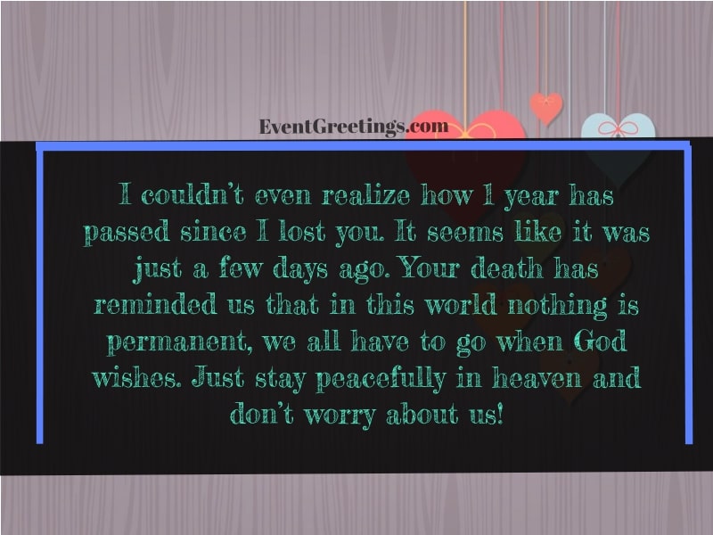 15 Emotional 1 Year Death Anniversary Quotes To Remember Dearest One