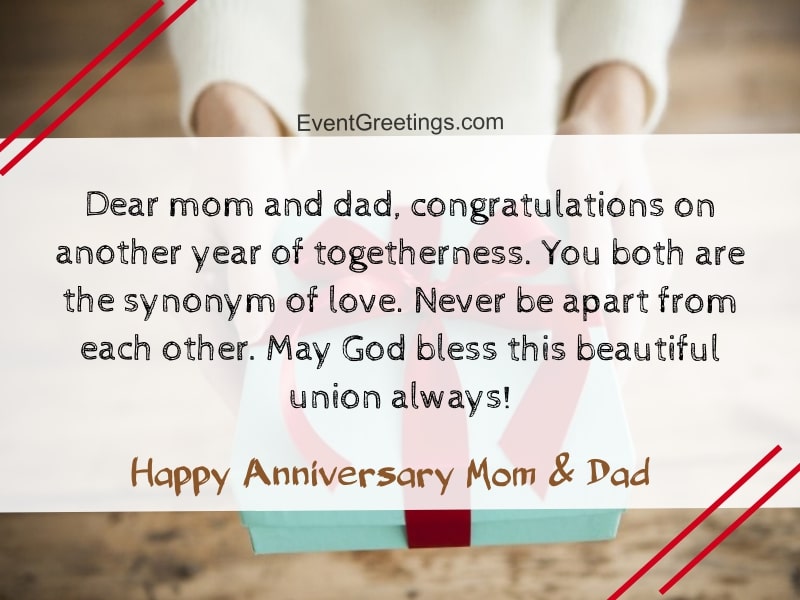 25 Amazing Happy Anniversary Mom And Dad Quotes And Wishes