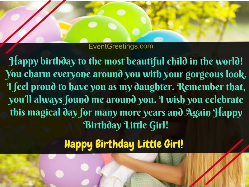 bday wishes for little girl