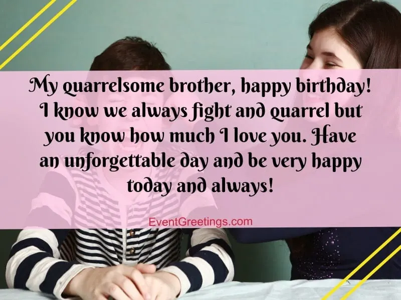 brother birthday wishes from sister