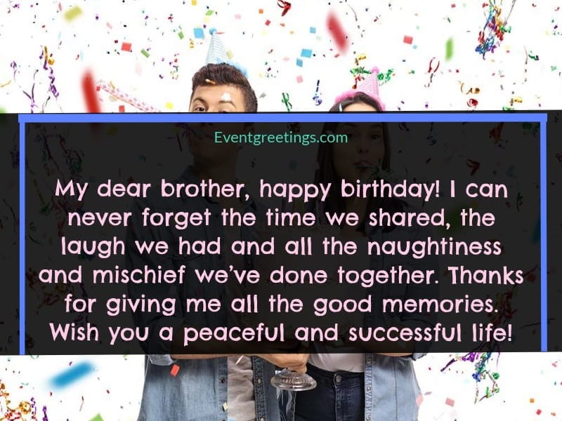 birthday wishes for younger brother from elder sister