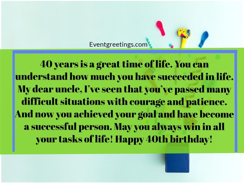 happy 40th birthday wishes