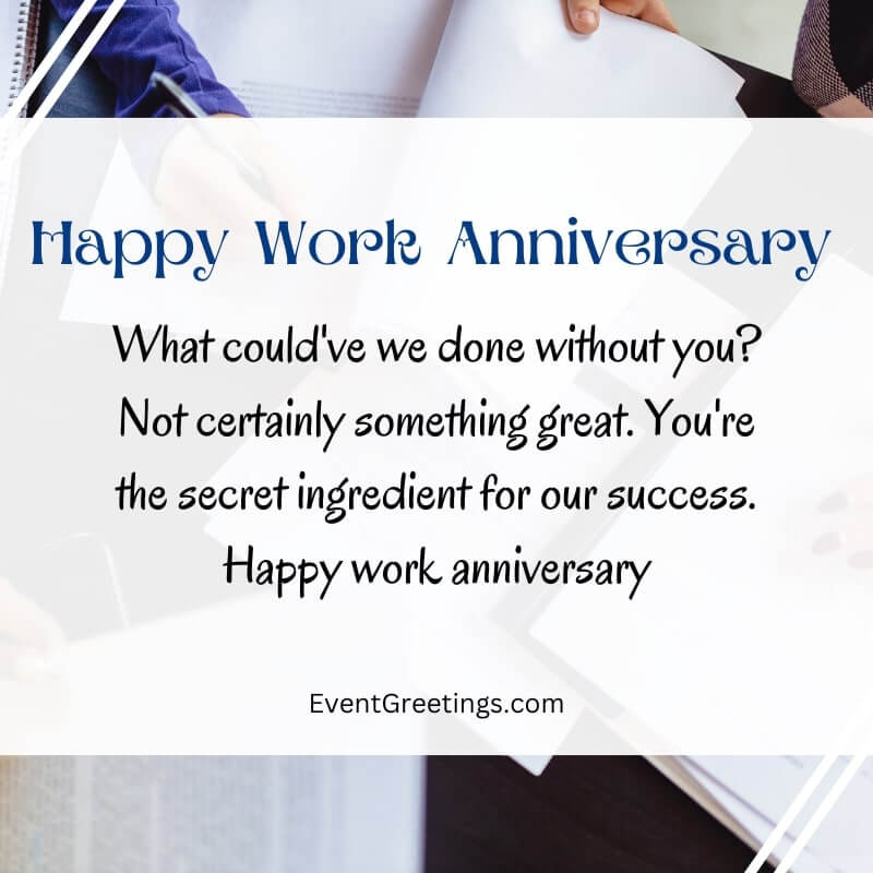 Happy Work Anniversary Wishes