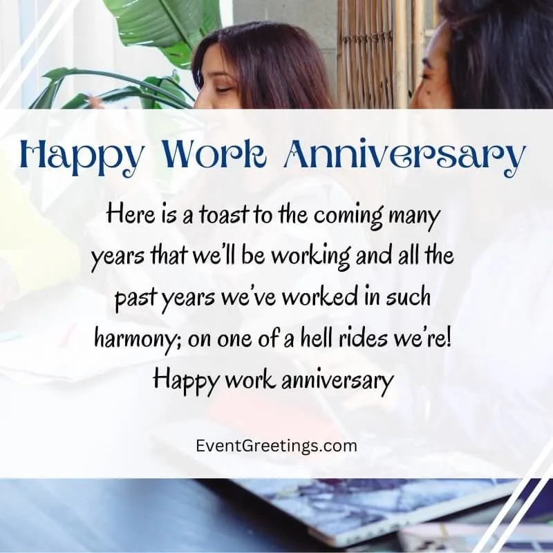 Happy Work Anniversary Wishes